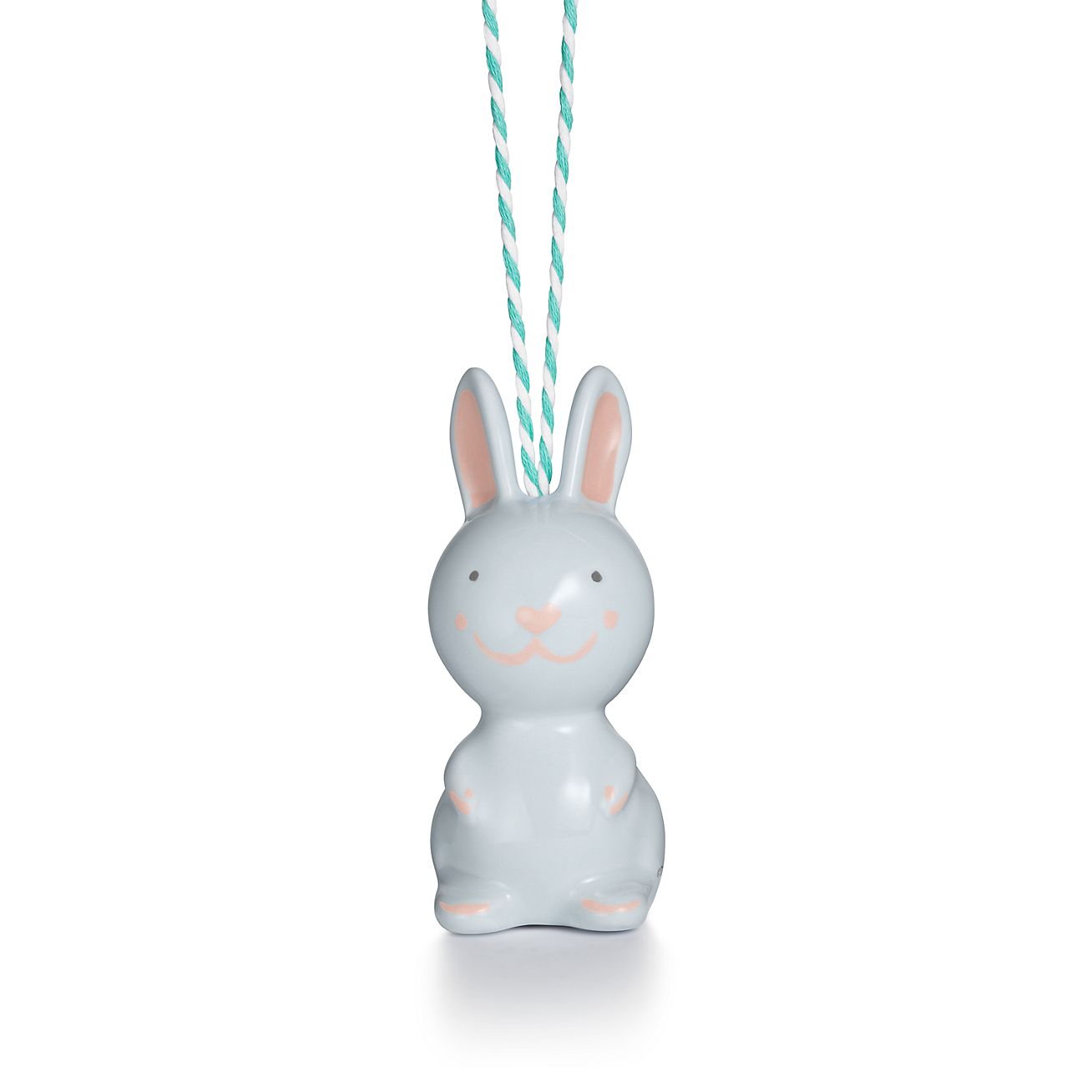 Tiny Tiffany Bunny Ornament in Multicolored Earthenware Tiffany & Co. CA