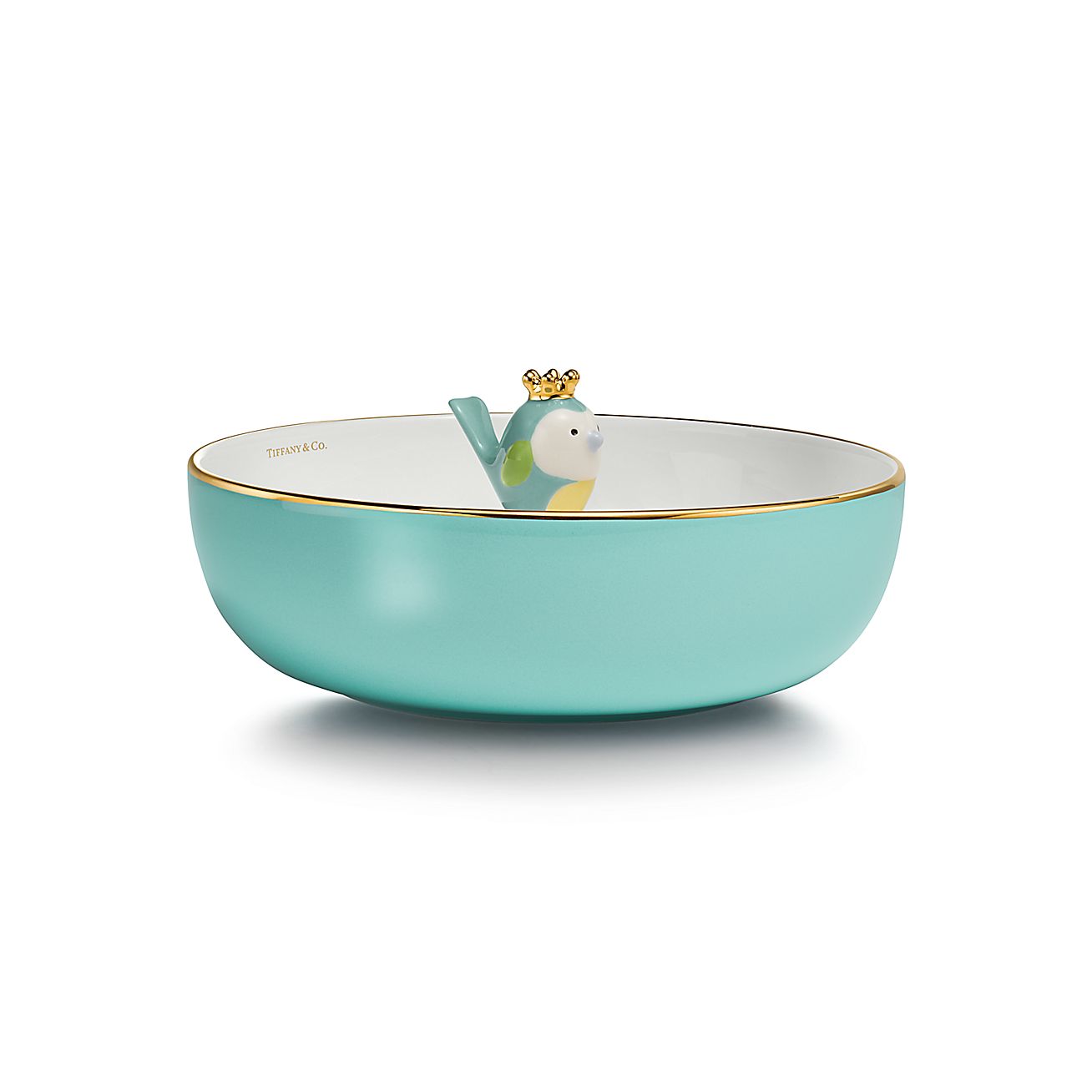 Tiny Tiffany Chick on a Rock Soup Bowl in Bone China Tiffany
