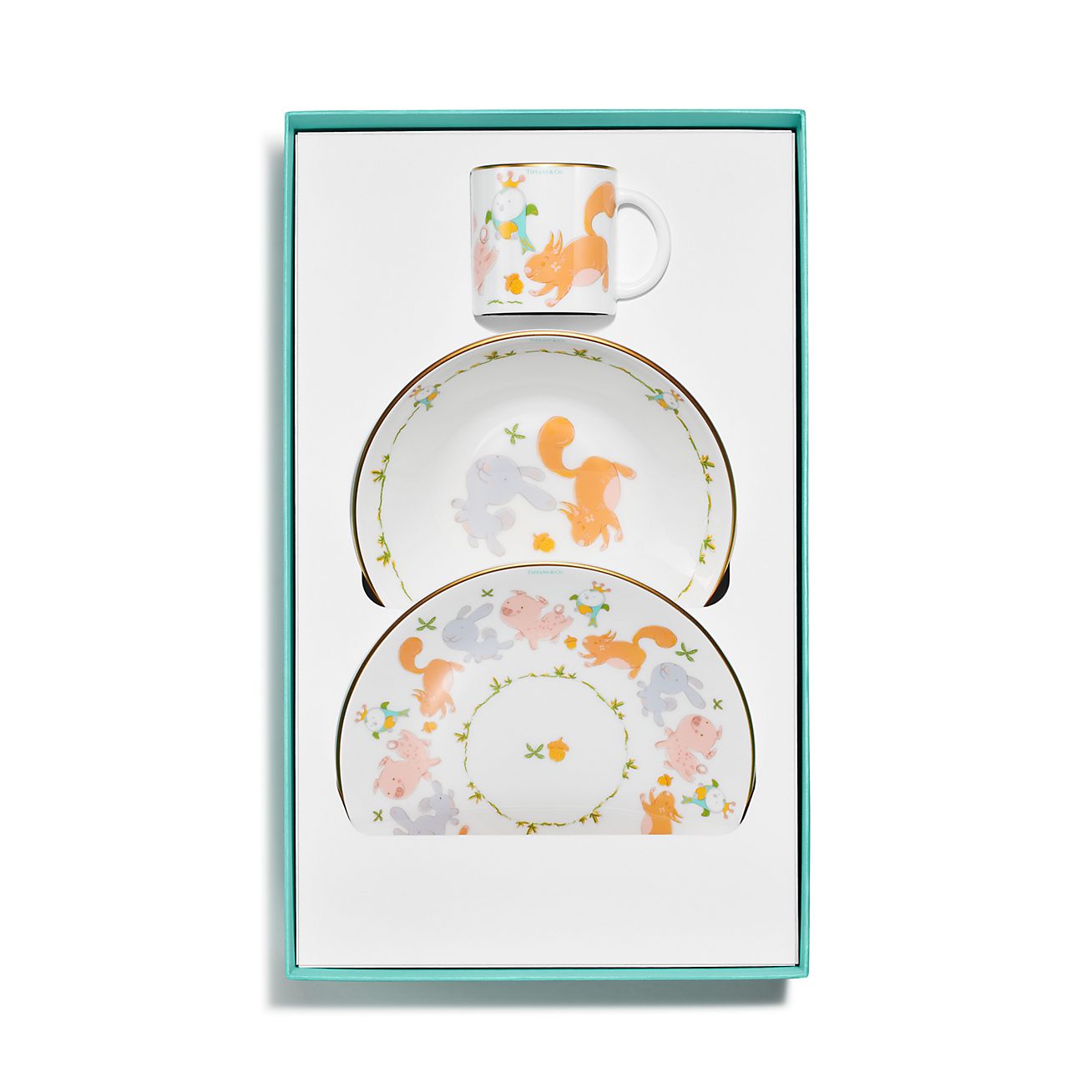 Tiny Tiffany Land Animals Baby Dish Set