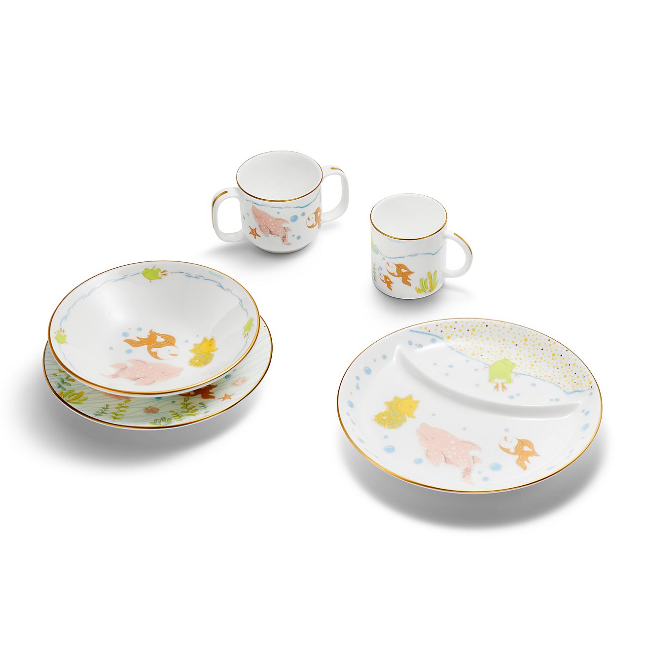 Tiny Tiffany Sea Animals Double-handled Baby Cup