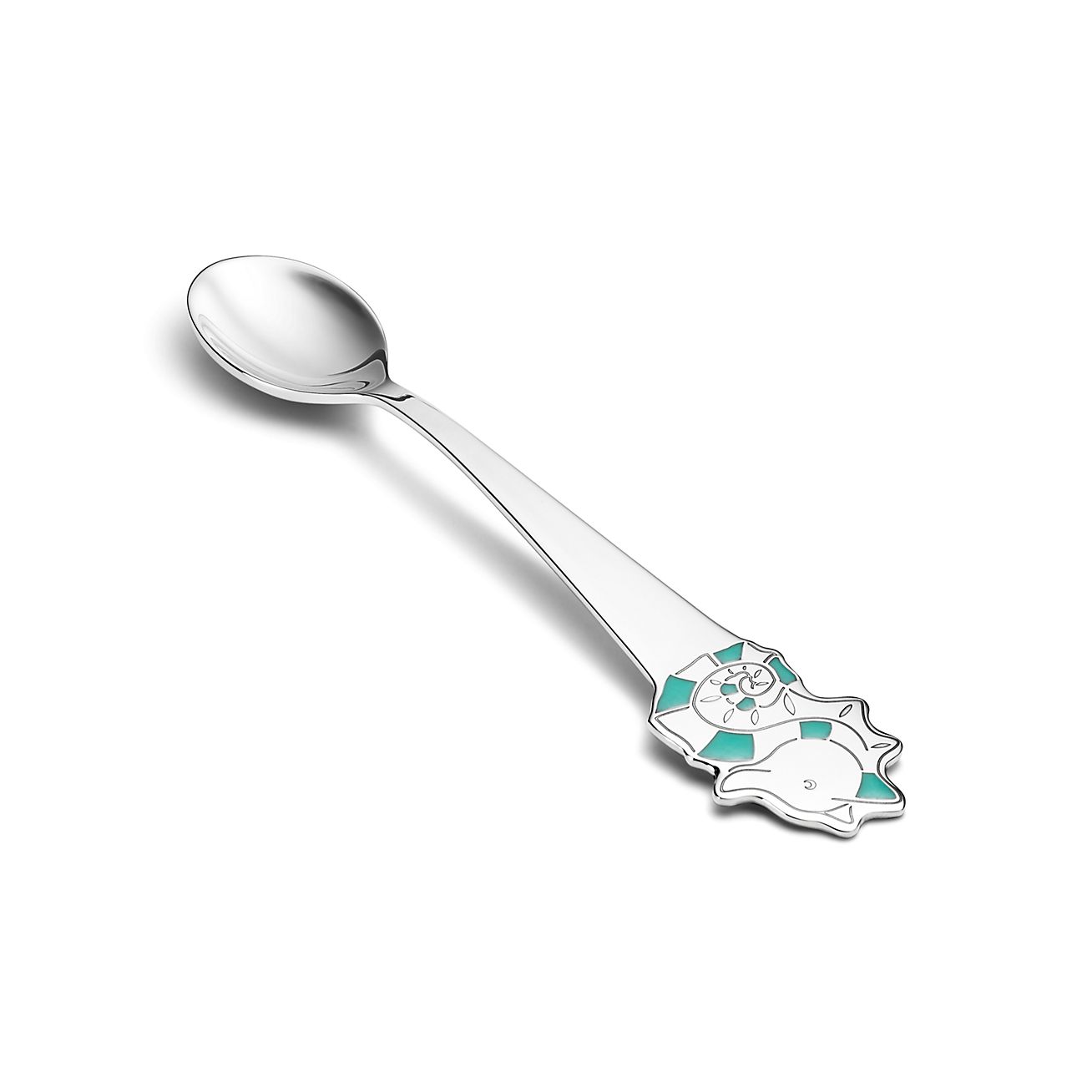 Tiny Tiffany Seahorse Baby Spoon in Sterling Silver, Size: 5.9 in.