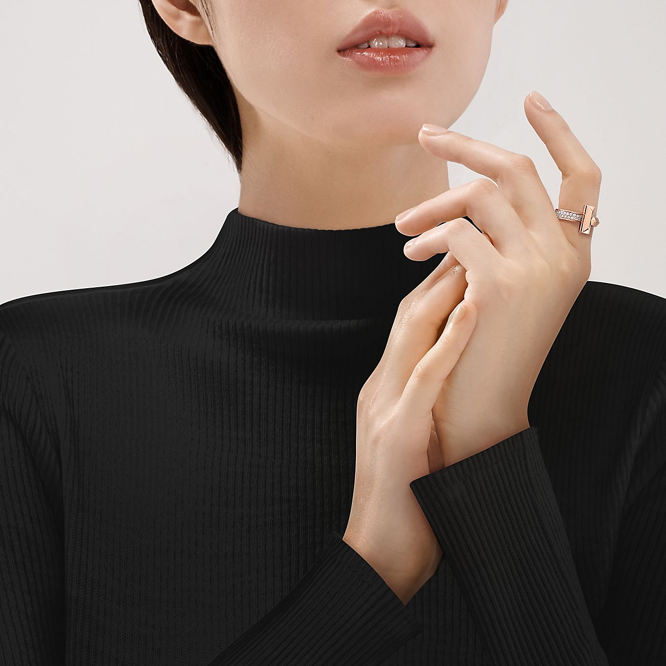 ティファニー T T ワン リング ダイヤモンド ローズゴールド | Tiffany 