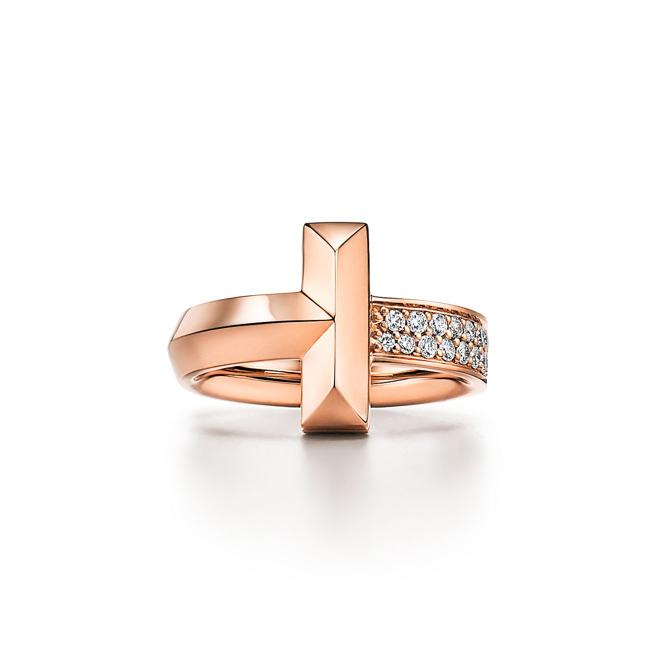 ティファニー T T ワン リング ダイヤモンド ローズゴールド | Tiffany & Co.