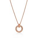 Tiffany & Co. T ワン サークル ペンダント ローズゴールドにパヴェ ダイヤモンドをセッティング