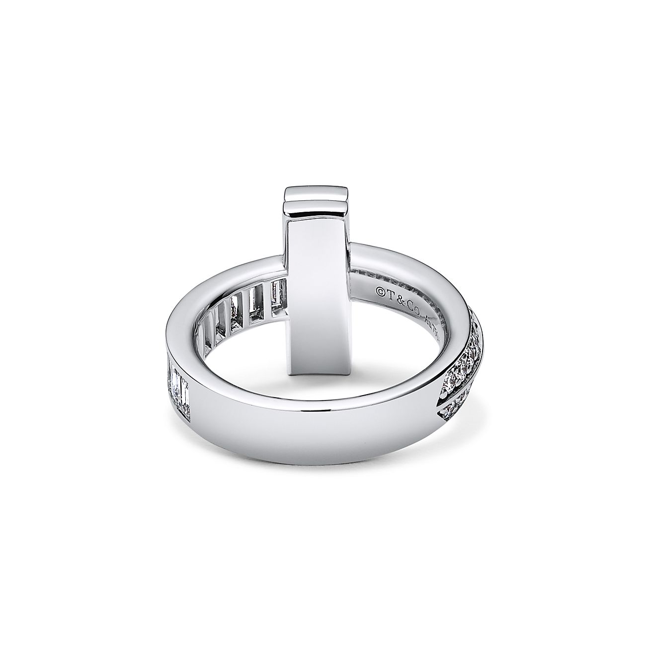 ティファニー T T ワン リング バゲット ＆ パヴェ ダイヤモンド