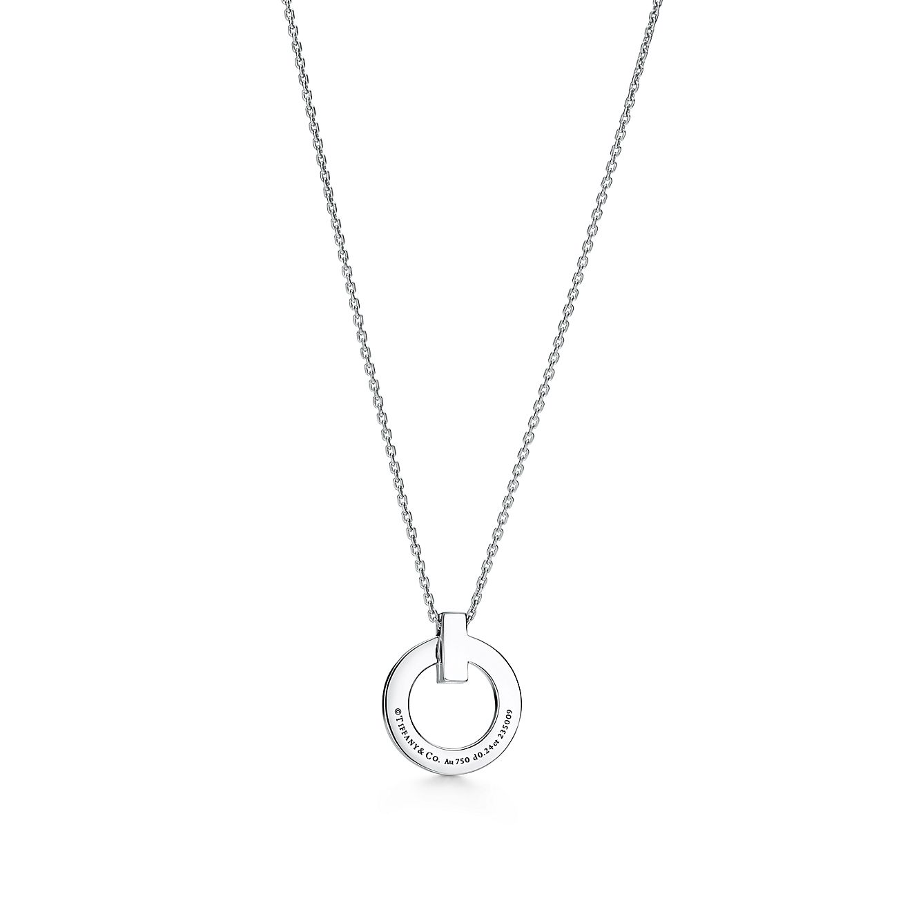 ティファニー T T ワン ナロー サークル ペンダント パヴェ