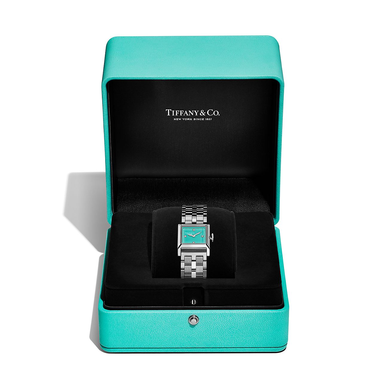 Union Square 20 mm Watch in Steel with Diamonds & a Tiffany Blue
