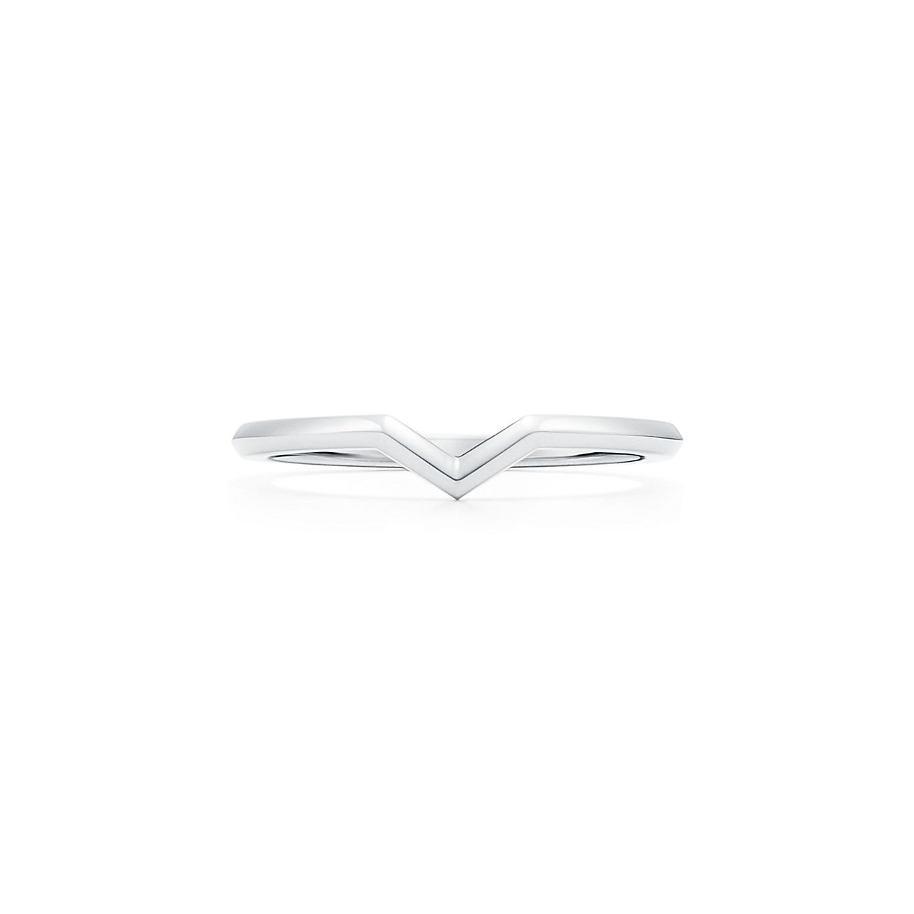 ティファニー セッティング V バンドリング プラチナ 幅 1 7mm Tiffany Co