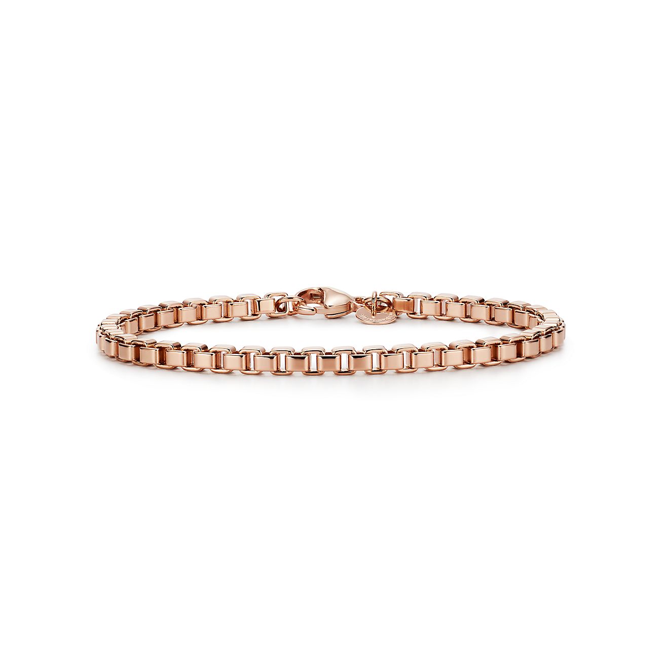 link bracelet in 18k rose gold, extra large. Tiffany & Co.