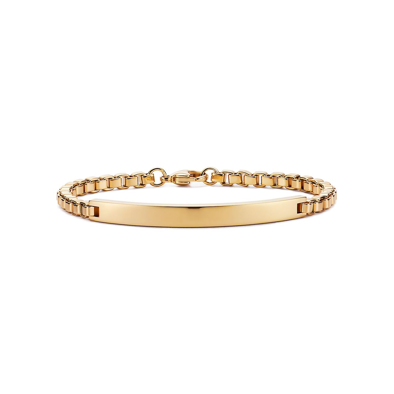 Venetian link I.D. bracelet in 18k gold 