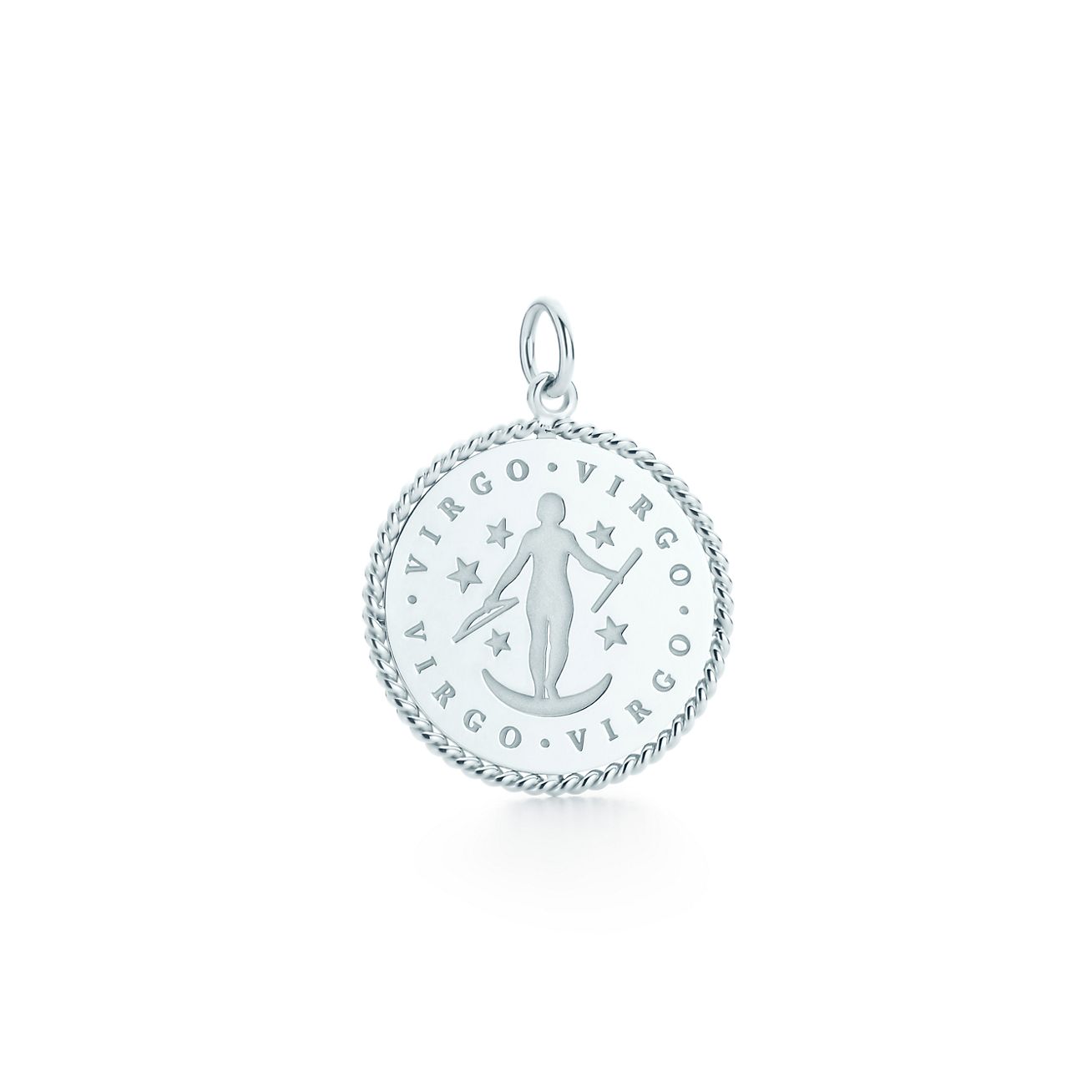 Virgo zodiac charm in sterling silver 