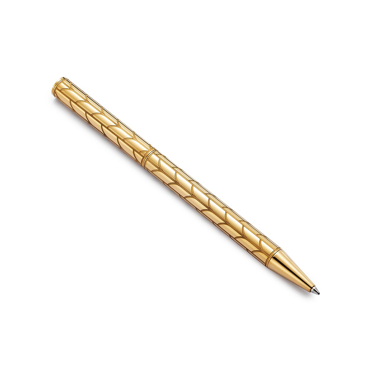 Wheat Leaf Ballpoint Pen in Gold Vermeil