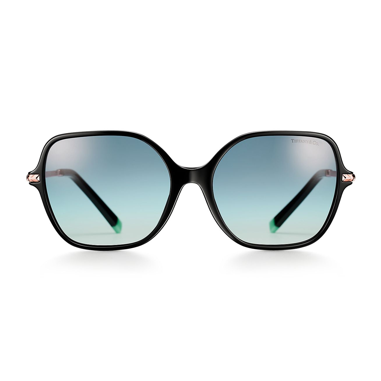 Tiffany HardWear Sunglasses in Silver-colored Metal with Dark Blue Lenses |  Tiffany & Co.