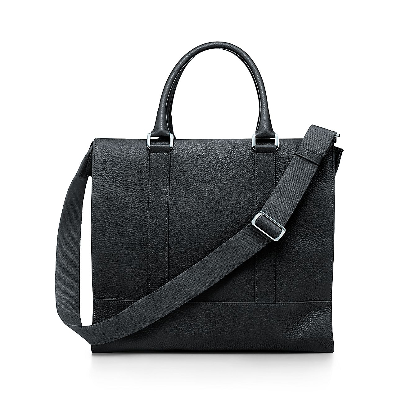 Wyatt tote in onyx grain leather. More colors available. | Tiffany & Co.