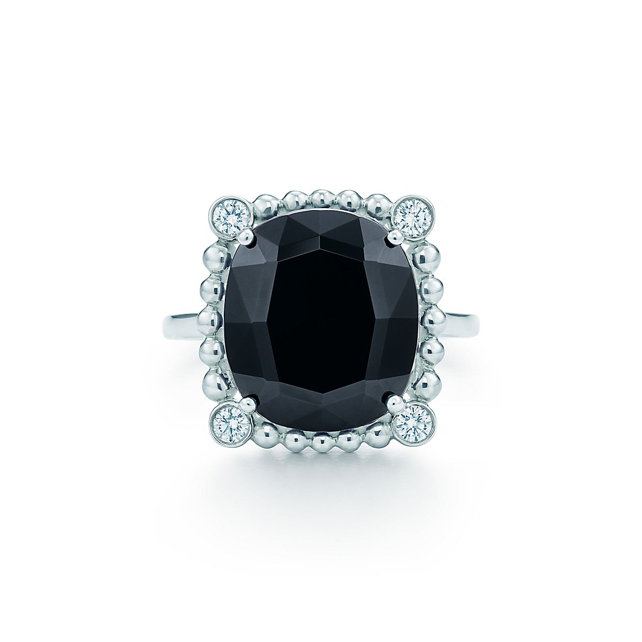 Ziegfeld Collection ring in sterling silver with black spinel and ...