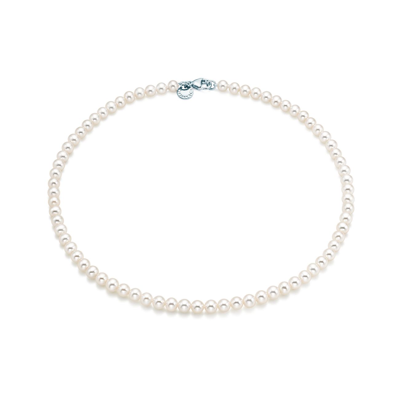 Ziegfeld CollectionPearl Necklace
with a Silver Clasp, 5-6 mm