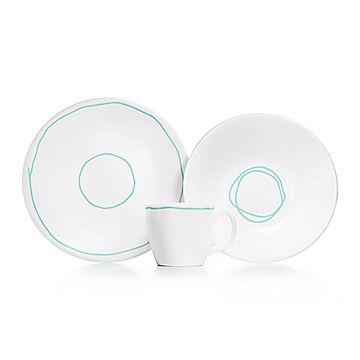 ティファニー ブルー ライン ３ピース セット ボーンチャイナ Tiffany Co