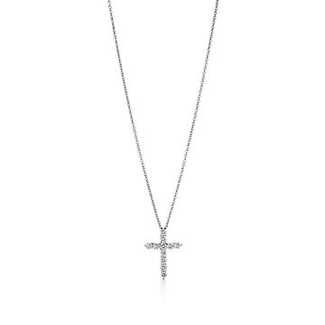 ティファニー クロス ペンダント スモール ダイヤモンド プラチナ Tiffany Co