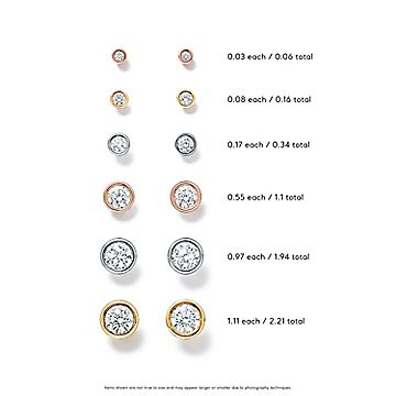 ダイヤモンド バイ ザ ヤード™ ピアス イエローゴールド | Tiffany & Co