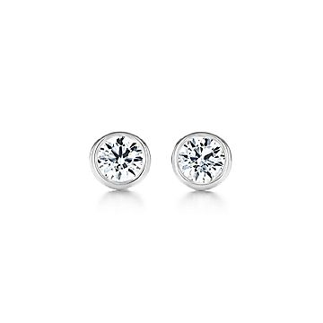 ダイヤモンド バイ ザ ヤード™ ピアス プラチナ | Tiffany & Co