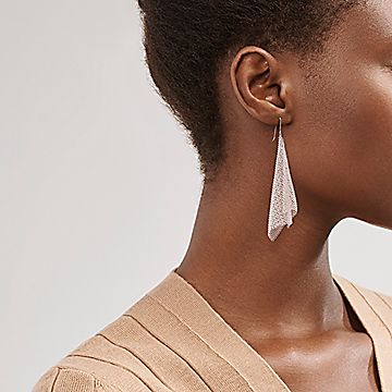 エルサ・ペレッティ メッシュ スカーフ ピアス スターリングシルバー  