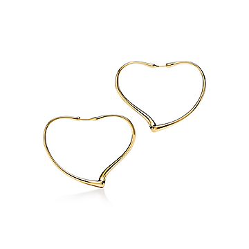 エルサ・ペレッティ™ オープン ハート フープ ピアス 18K ゴールド