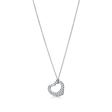 エルサ・ペレッティ™ オープン ハート ペンダント プラチナ | Tiffany