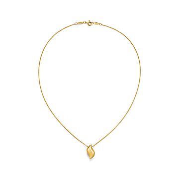 エルサ・ペレッティ™ フェザー ペンダント イエローゴールド | Tiffany