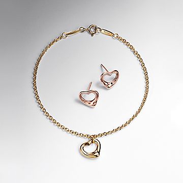 Tiffany オープンハートブレスレットローズゴールド | ヤマダウェブコム