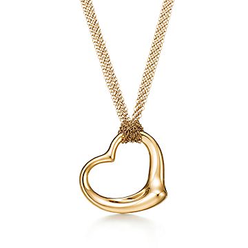 エルサ・ペレッティ オープン ハート ペンダント 18Kゴールド  