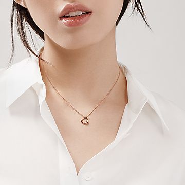 Tiffany オープンハートペンダント 18K ローズゴールド | nate