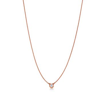 【335】ティファニー バイザヤード ダイヤモンド ネックレス K18 ティファニー ネックレス バイザヤード K18YG 金 ダイヤ 0.2カラット