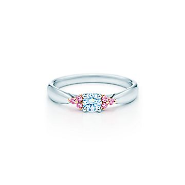 ティファニー ハーモニー ピンク ダイヤモンド サイド ストーン 18kローズゴールド プラチナ Tiffany Co