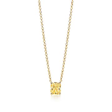 ティファニー ペンダント クッションカット イエロー ダイヤモンド 18K 