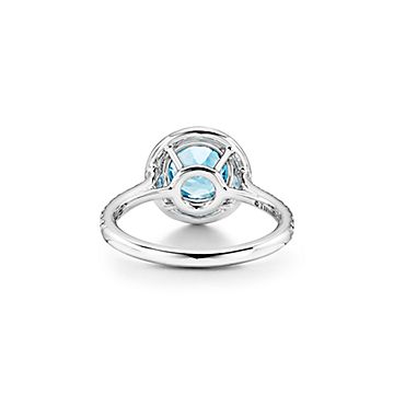 ティファニー ソレスト リング アクアマリン ダイヤモンド プラチナ