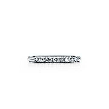 ティファニー Tiffany & Co. リング ソレスト ハーフ エタニティ パヴェ エメラルドカット ダイヤモンド 0.45ct ダイヤモンド PT950 10号