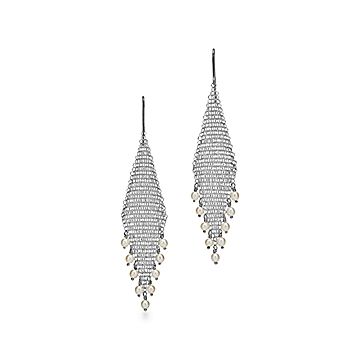 エルサ・ペレッティ メッシュ フリンジ ピアス フレッシュウォーター 