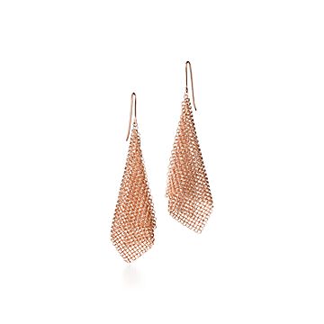 エルサ・ペレッティ メッシュ スカーフ ピアス（スモール）18Kローズ