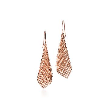 エルサ・ペレッティ メッシュ スカーフ ピアス（スモール）18Kローズ 
