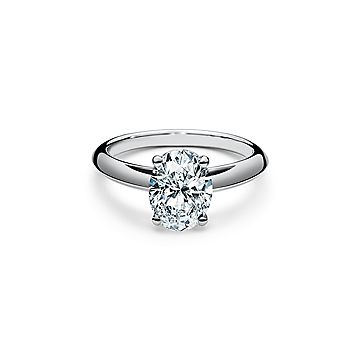 [Aoi ]Tiffany & Co. プラチナ ダイヤモンドリング オーバル カット ダイヤモンド エンゲージメント リング