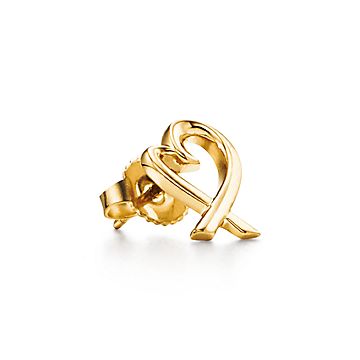 パロマ・ピカソ ラビング ハート ピアス 18Kゴールド | Tiffany & Co.