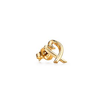パロマ・ピカソ ラビング ハート ピアス 18Kゴールド | Tiffany