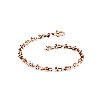 ティファニー ハードウェア リンク ブレスレット ローズゴールド