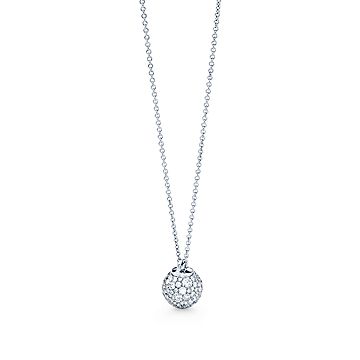 ティファニー ハードウェア ボール ペンダント ダイヤモンド 18kホワイトゴールド Tiffany Co