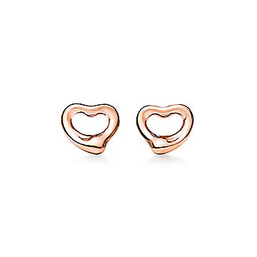 エルサ ペレッティ オープン ハート ピアス 18k ローズゴールド Tiffany Co