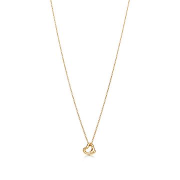 エルサ ペレッティ オープン ハート ペンダント イエローゴールド 7mm Tiffany Co