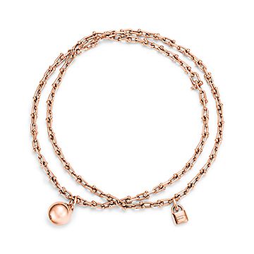 ティファニー ハードウェア ラップ ネックレス ローズゴールド