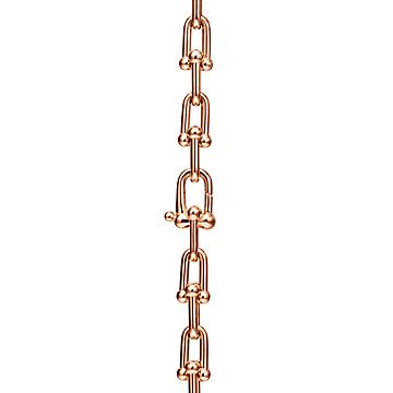 ティファニー ハードウェア グラジュエイテッド リンク ネックレス パヴェ ダイヤモンド 18K ローズゴールド | Tiffany & Co.