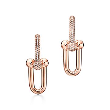 美品 TIFFANY ティファニー ハードウェア ラージリンクピアス ティファニー ハードウェア ラージ リンク ピアス スターリング