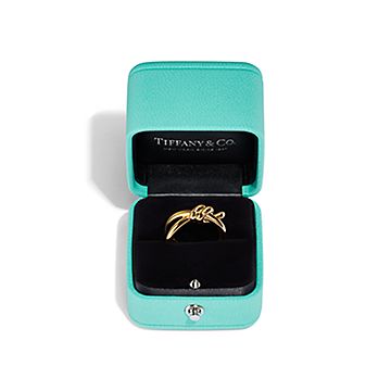 ティファニー ノット ダブル ロウ リング イエローゴールド | Tiffany ...